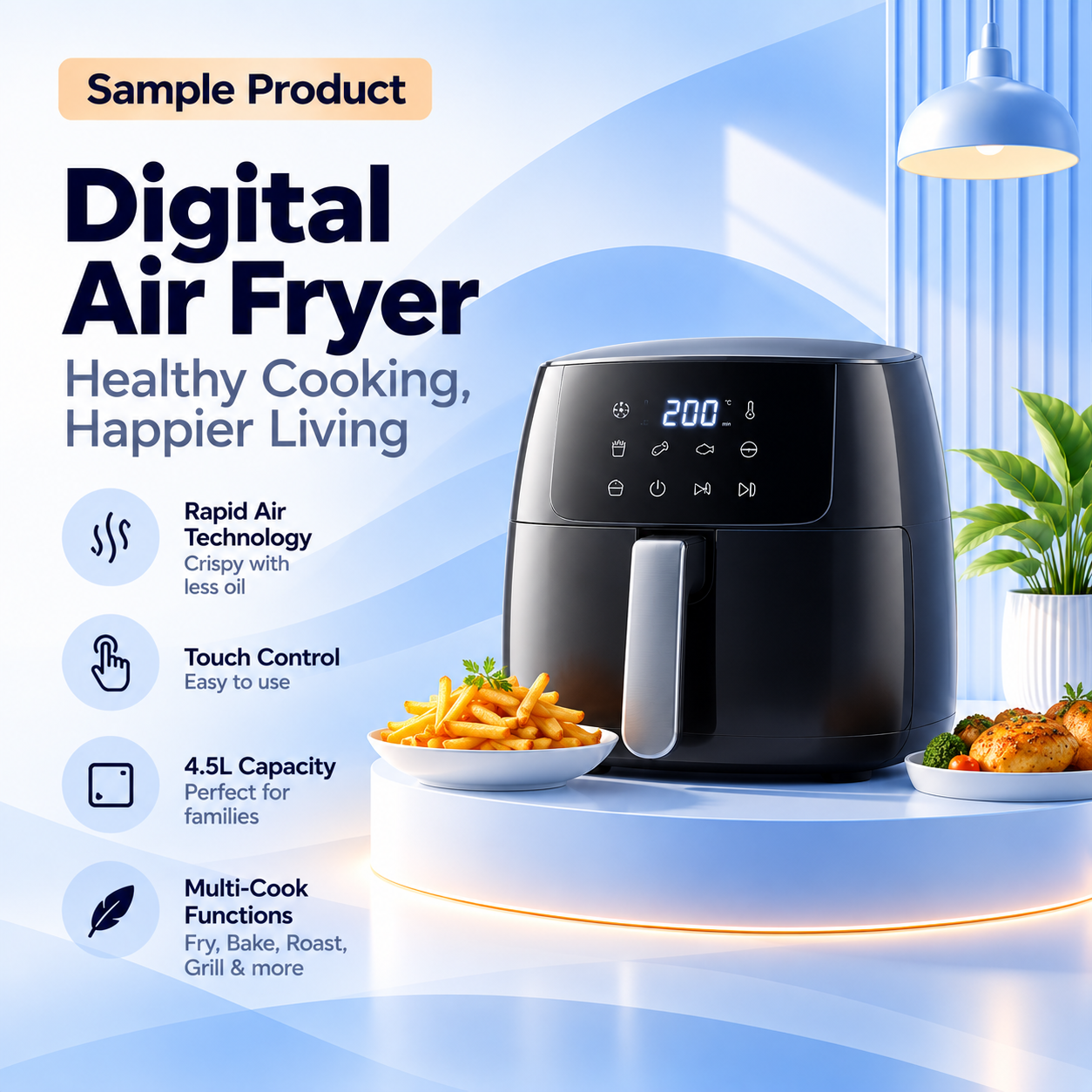 Digital Air Fryer, 4.5L