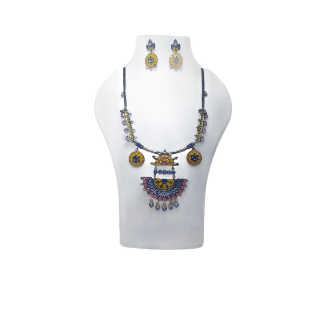 Embrace Tradition with a Modern Twist: The Yellow-Pink Ethnic Necklace