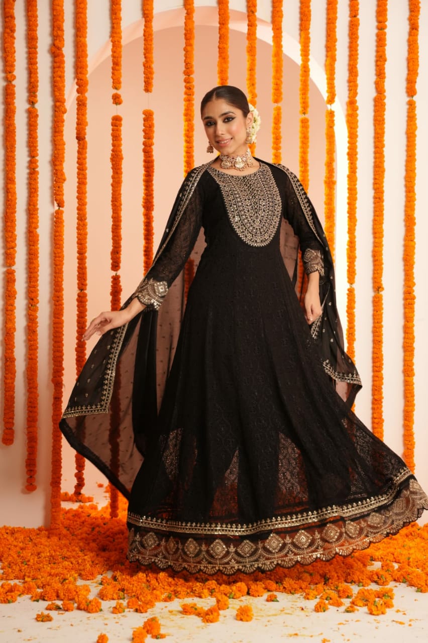 Embrace Elegance: How the Georgette Heavy Embroidery Anarkali Set Transforms Lives