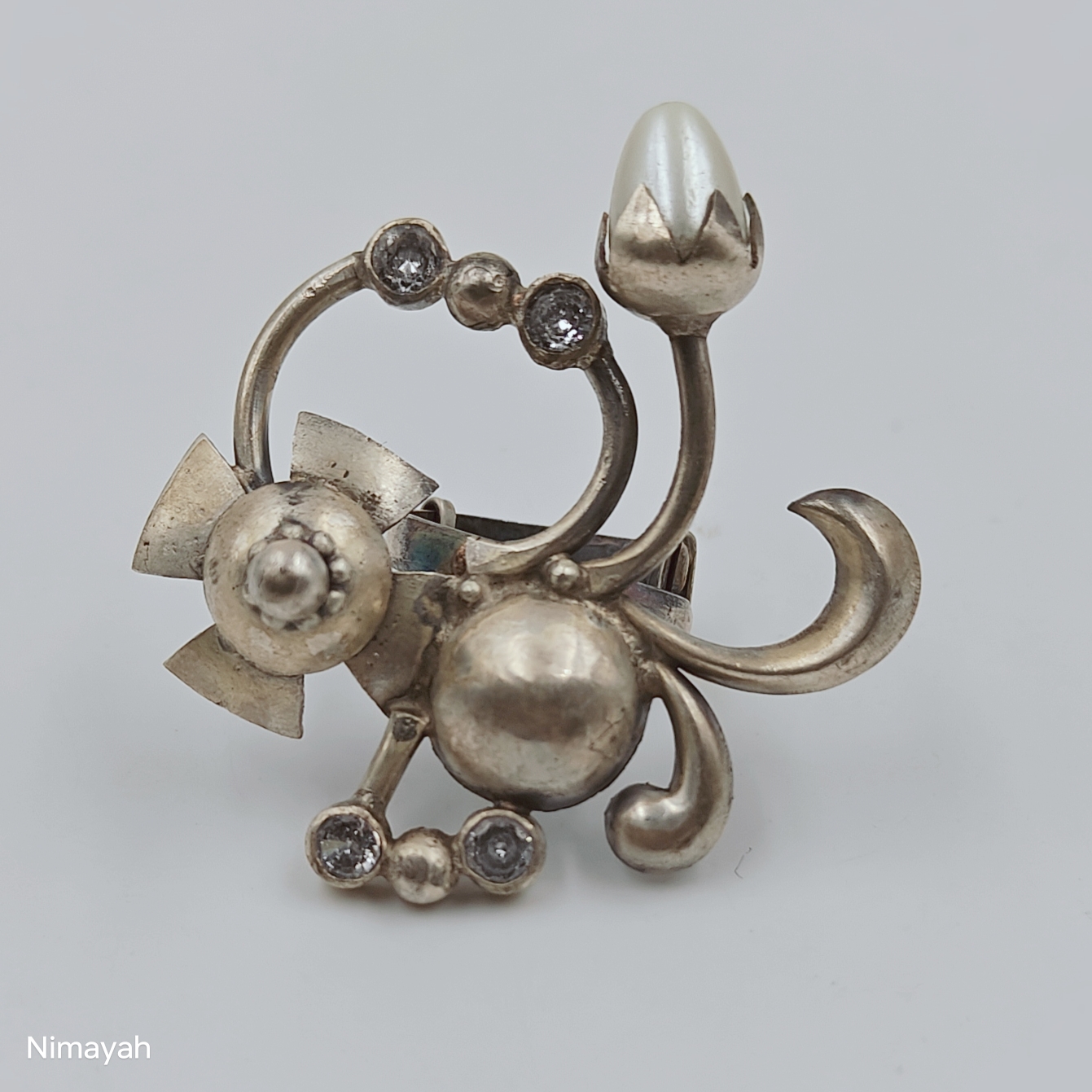 Discover the Magic of the White Bud Adjustable Silver Ring: A Jaipur Jewel