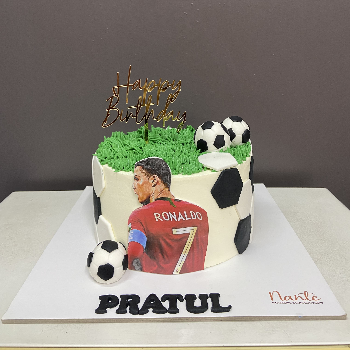 Score Big with the Classic Chocolate Football Theme Cake – A Sweet Game-Changer!