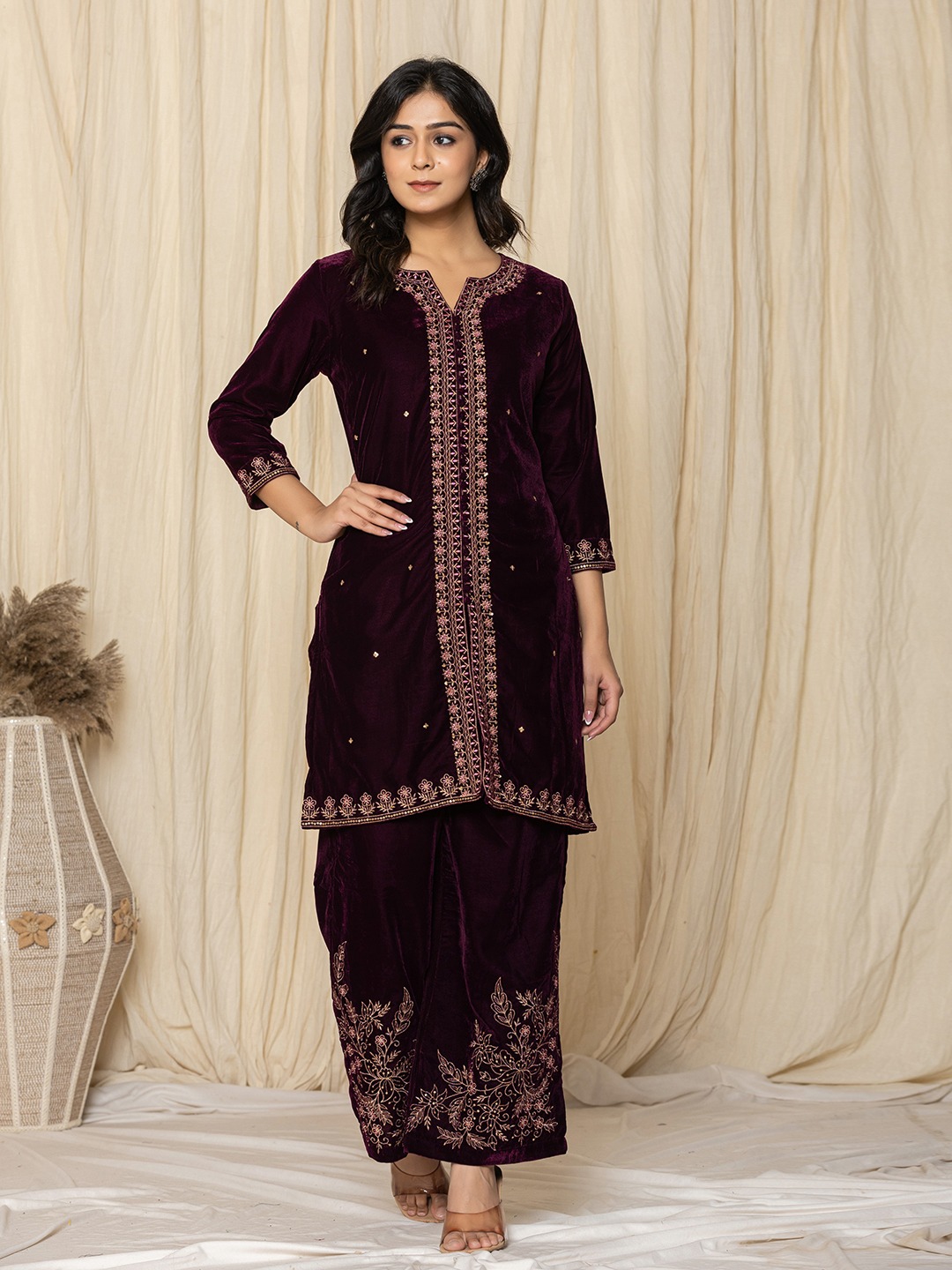 Embrace Luxury and Comfort: How the Velvet Coord Set Wine Solves Style Dilemmas