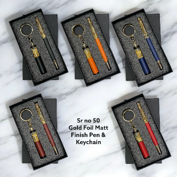 Elevate Your Writing Experience with the Golden Foil Zari Ball Pen Set