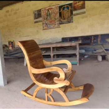 KEERTHI WOOD WORKS - Embrace Comfort and Elegance with Our Teak Wood Rocking Chair in Addanki