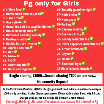 MAN TAZ PG SERVICES - Finding the Perfect Home Away from Home: A PG for Girls in India in Zirakpur