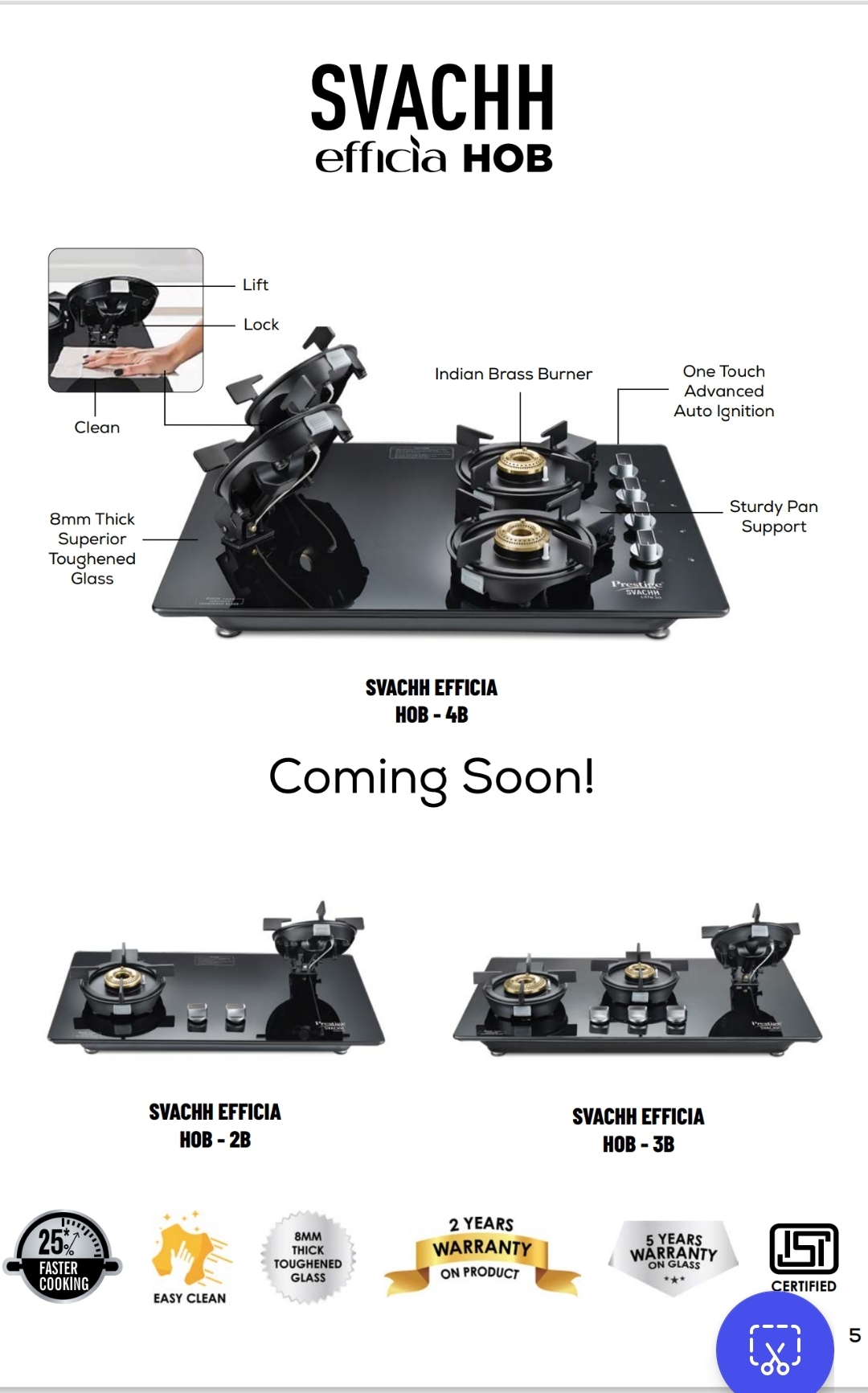 BRIGHT TRADERS - Transform Your Kitchen Experience with Prestige Efficia Hobtop Gas Stove in UDAIPUR