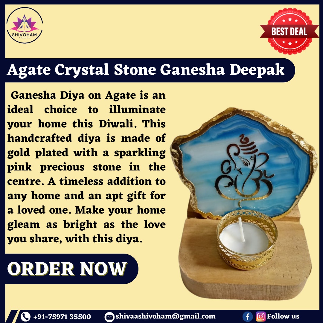 Viyona Impex - Embrace Serenity: How Agate Crystal Ganesha Deepak Transforms Lives in UDAIPUR