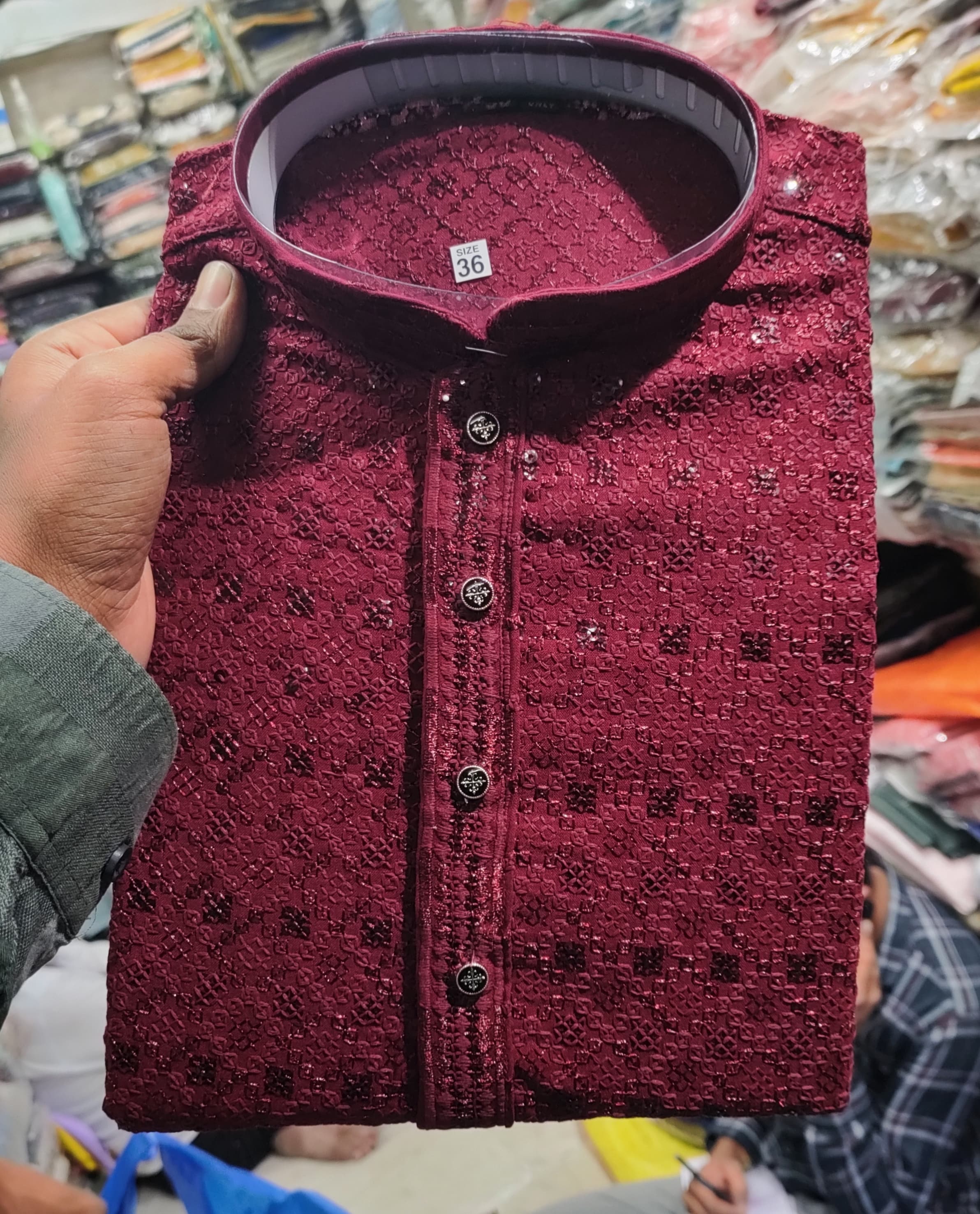 Embrace Tradition with Style: The Classic Red Chikan Men's Kurta