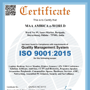 MAA AMBICA E WORLD - WE ARE ISO CERTIFIED in Baripada
