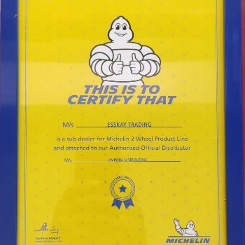 ESSKAY TRADING - Michelin Dealership Certificate in TRICHY