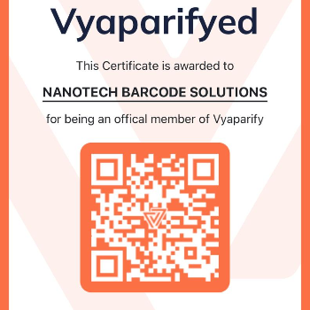 NANOTECH BARCODE SOLUTIONS - Vyaparify Certificate in Hyderabad