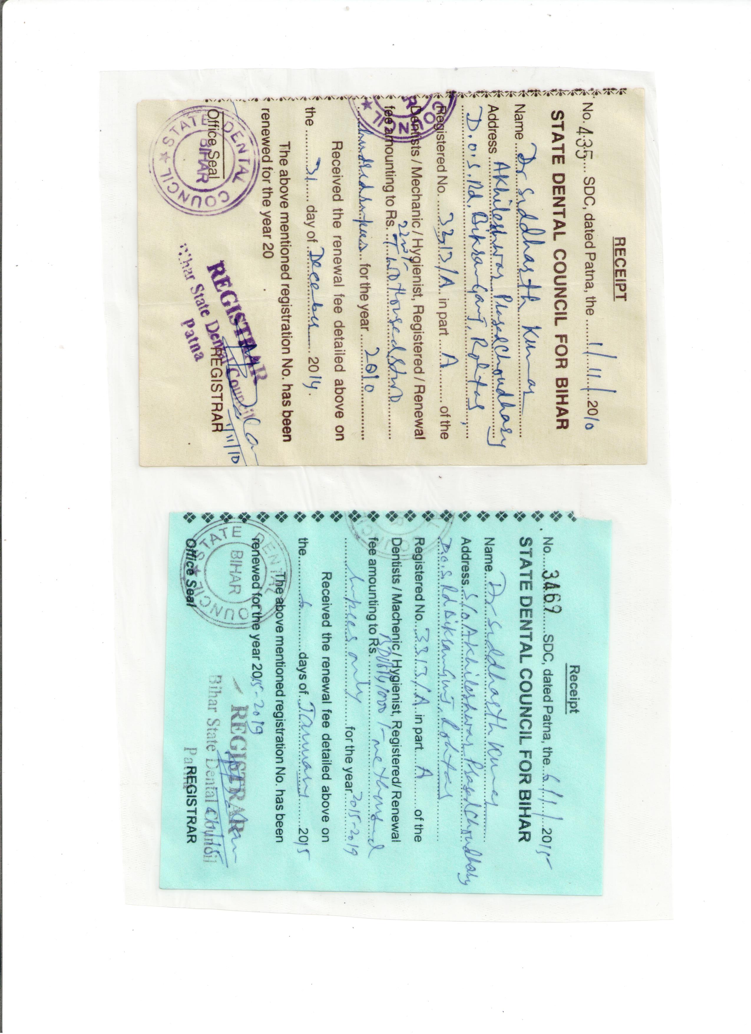 MODERN ORAL AND DENTAL CLINIC - Reg Renewal in Bikramganj