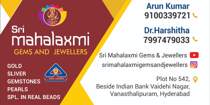SRI MAHALAXMI GEMS AND JEWELLERS Banner