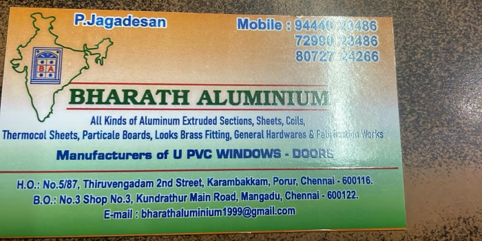 BHARATH ALUMINIUM - BHARATH ALUMINIUM in Chennai