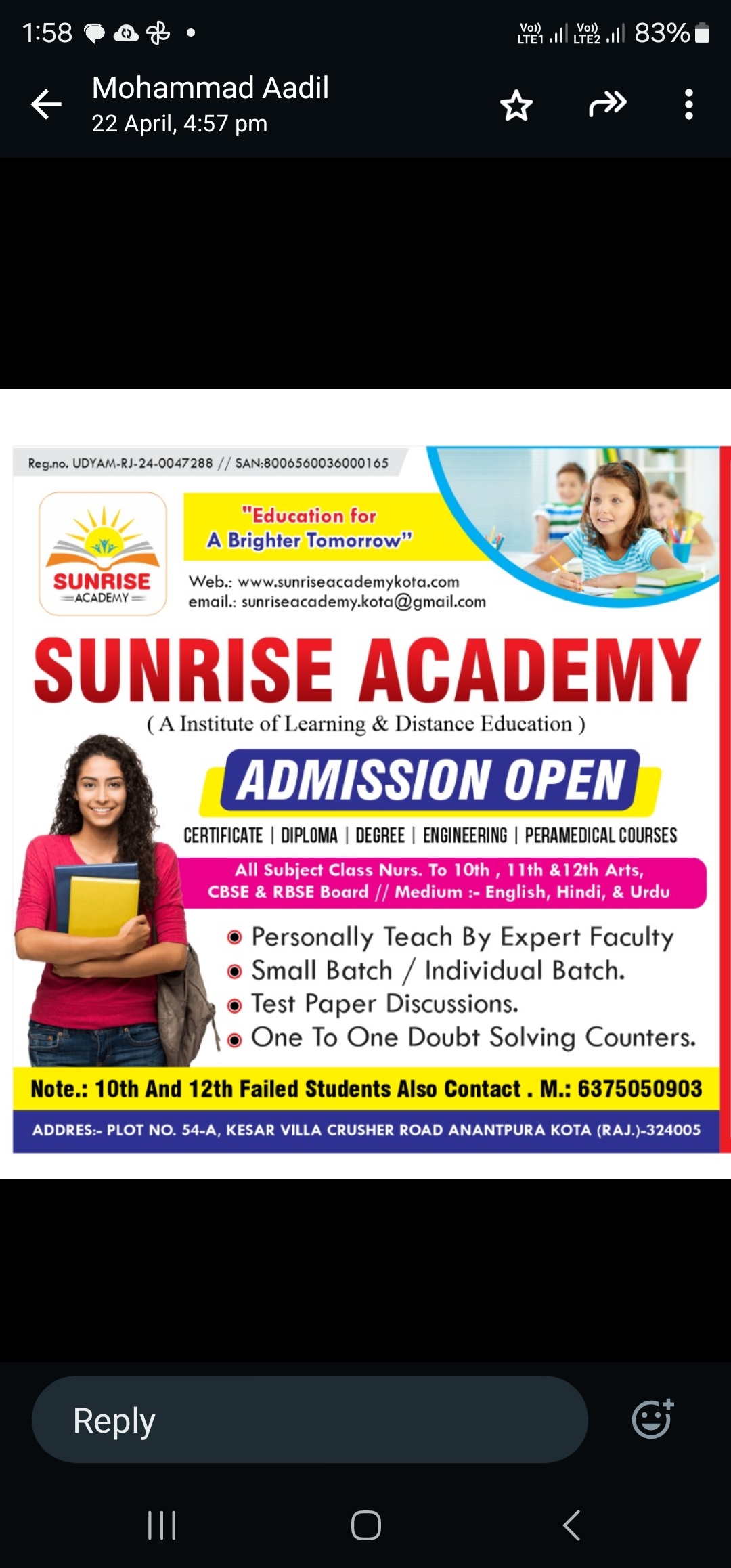 Sunrise Academy - SUNRISE ACADEMY in KOTA