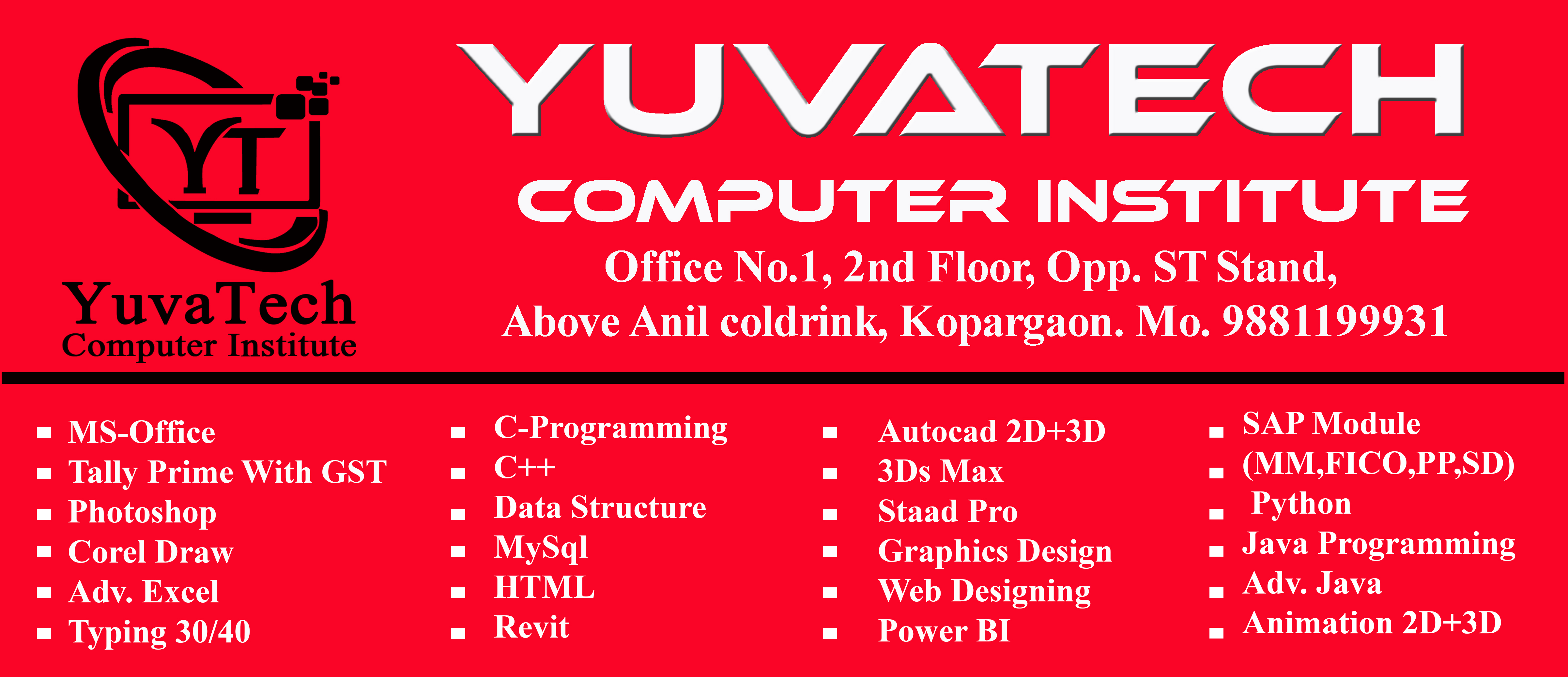 YuvaTech Computer Institute - YUVATECH COMPUTER INSTITUTE in KOPARGAON