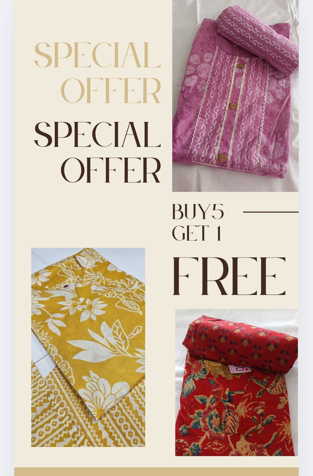 Buy 5 Get 1 free