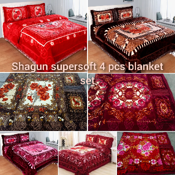 Soft luxury Premium Wedding Blanket Set displayed in Rura, UP