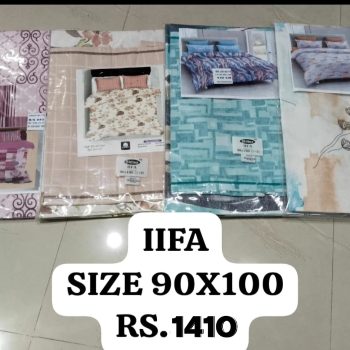 Premium Comfort Best Quality Bedsheet displayed in a bedroom setting in Rohtak.