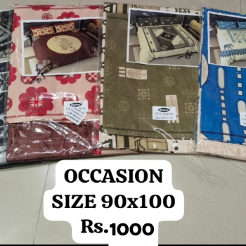 Premium Comfort Best Quality Bedsheet displayed in a bedroom setting in Rohtak.