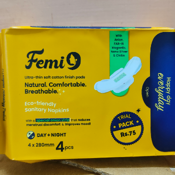  Femi9 Premium Large 280mm Rash-Free Pads KEERTHANA AGENCIES NO.36/1, Parthasarathy Street, Madurantakam.