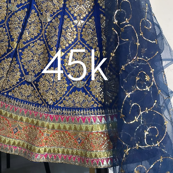  Georgia Blue Lehenga - Elegant Festive Wear AAHID JARI WORKS 216/26 GAUTAM NAGAR, Ajmer, Rajasthan, 305001