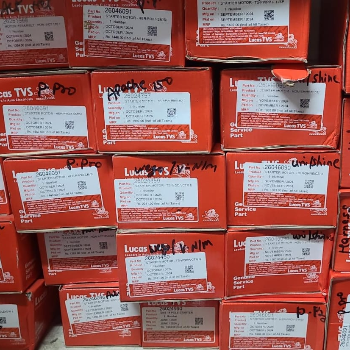Electronic auto parts display at New Surat Auto Part Electronic Spares Store in Achalpur — showcasing various components for 