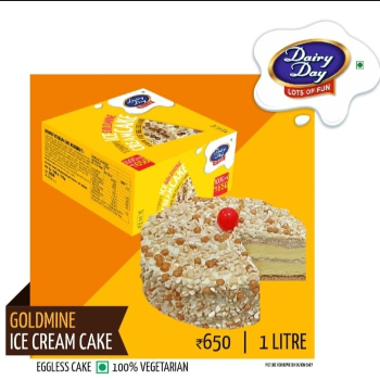  Gold Mine Ice Cream Cake 1L Eggless Delight RAJESHWARI AGENCIES MIRYALAGUDA
