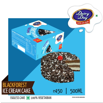  Blackforest Ice Cream Cake 500ml Eggless Delight RAJESHWARI AGENCIES MIRYALAGUDA