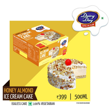  Honey Almond Ice Cream Cake 500ml RAJESHWARI AGENCIES MIRYALAGUDA