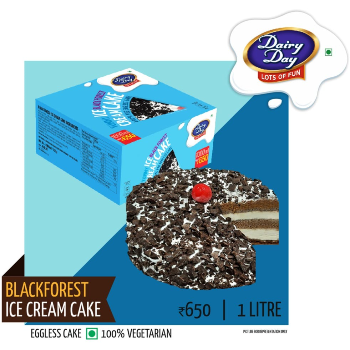  Black Forest Ice Cream Cake 1Ltr Eggless Delight RAJESHWARI AGENCIES MIRYALAGUDA