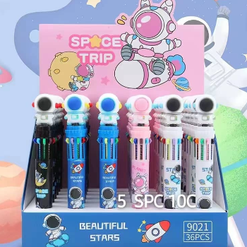 Space 10 in 1 Pen Colorful Multicolor Writing Pen with 10 ink colors displayed in Ranchi, showcasing its vibrant features.