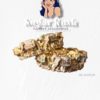 SUGAR RUSH FASHION ACCESSORIES - High Gold Polish Brass Bangles for Women Indore in Indore