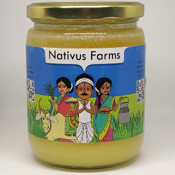 A2 Bilona Cow Ghee 400g from NATIVUS FARMS displayed in Hyderabad