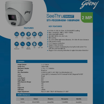 NEHA SECURITY - Godrej Seethru Smart 2MP IP Dome Camera in Robertsganj