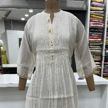TANEJA CLOTH HOUSE - Mulmul Cotton Lined Ethnic Wear Set in Barwala