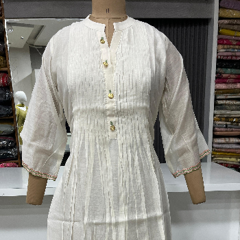 Stylish Mulmul Cotton Lined Ethnic Wear Set displayed in Barwala - Image 1