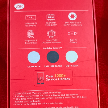 Itel A50C Black smartphone displayed in Akbarpur, showcasing its sleek design and features. - Image 1
