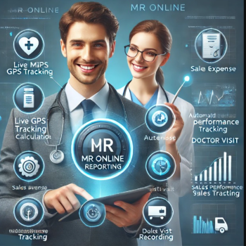 MR Reporting Software interface displayed on a laptop in Nagpur - Image 1