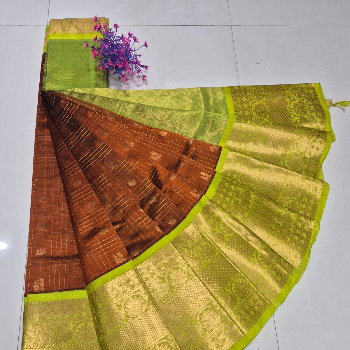 GUJJARI GIRISH KUMAR - Handloom Kuppadam Pattu Sarees Contrast Pallu Set in Addanki