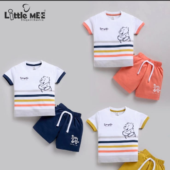 PRATHAM KIDS STORE - Little Mee T Shirt + Short Comfy Kids Set in Udgir
