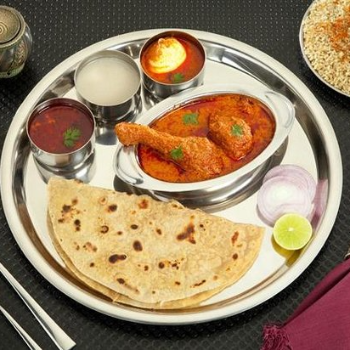 ROHAN SAVALIRAM MONDHE - Chicken Thali Spicy Flavourful Indian Meal Platter in Nashik