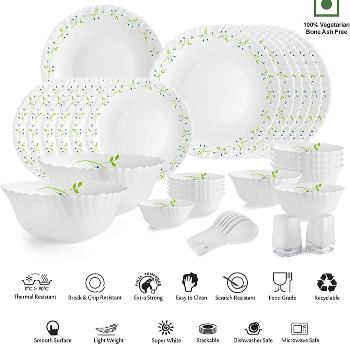 Cello Opal-Ware Dinner Set Of 37 Piece