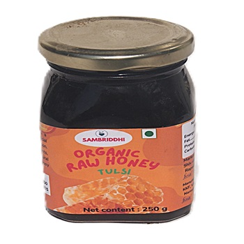 Organic Tulsi Raw Honey Immunity Boost Natural Sweetener - Image 1