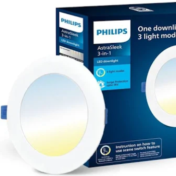 LIGHTHOUSE ELECTRICALS - Philips Astra Sleek 15W 3-in-1 Mood LED Downlight in Chennai