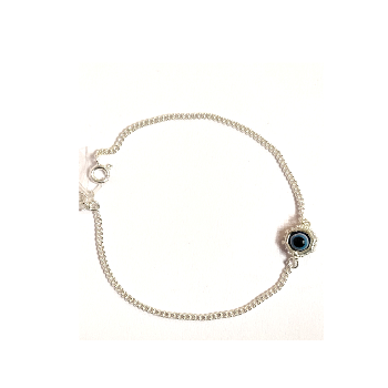 Evil Eye Silver Bracelet 925 Protection - AMBICA JEWELLERS