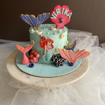 NANTE - Ariel Theme Cake 1 Kg Customisable Mermaid Cake in Delhi
