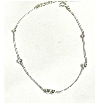 925 Silver Anklet - Elegant Daily Wear Jewelry - AMBICA JEWELLERS