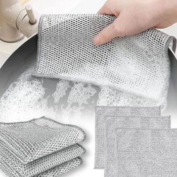 BasantMart - FEARI Non-Scratch Reusable Dish Cloths Pack of 3 in Sagar