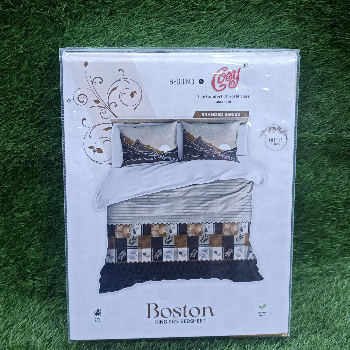 Boston King Size Bedsheet Set in Delhi by Cosy®️ - Image 1